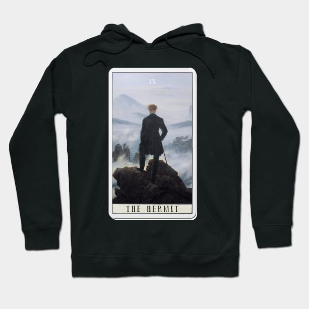 the hermit - ix tarot card Hoodie by pripple